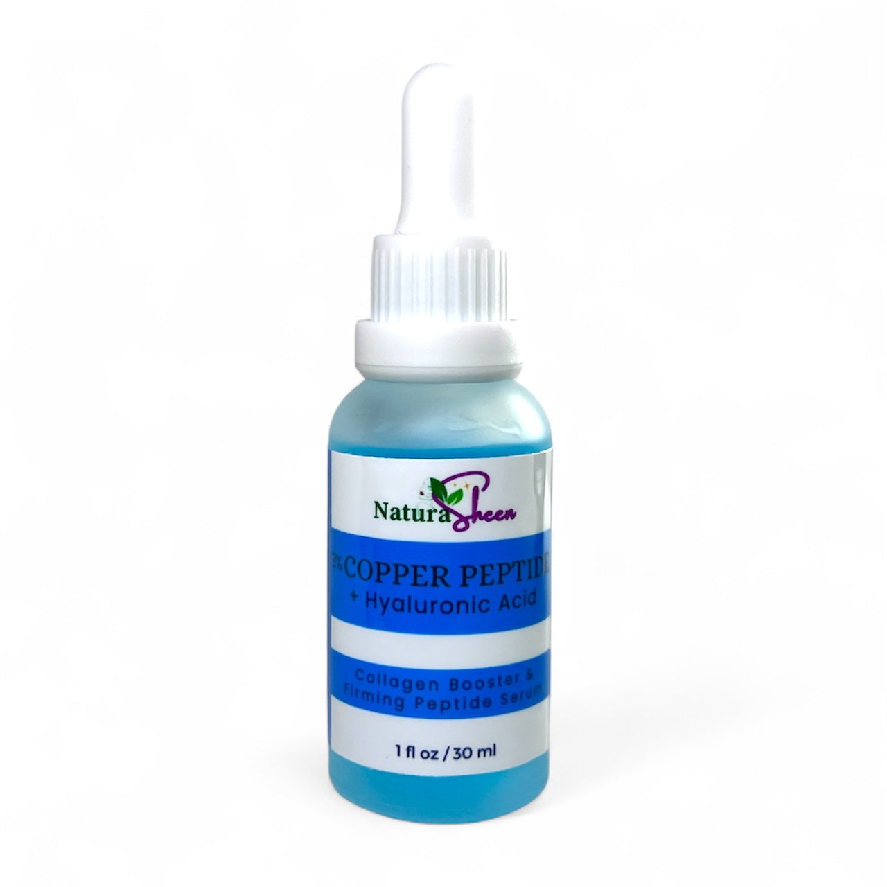3% Copper Peptide + Hyaluronic Acid Serum Collagen Booster Firms Tightens Plumps Skin Moisturize Reduce Fine Lines Repair Restore Moisturizer Smoother Lightweight