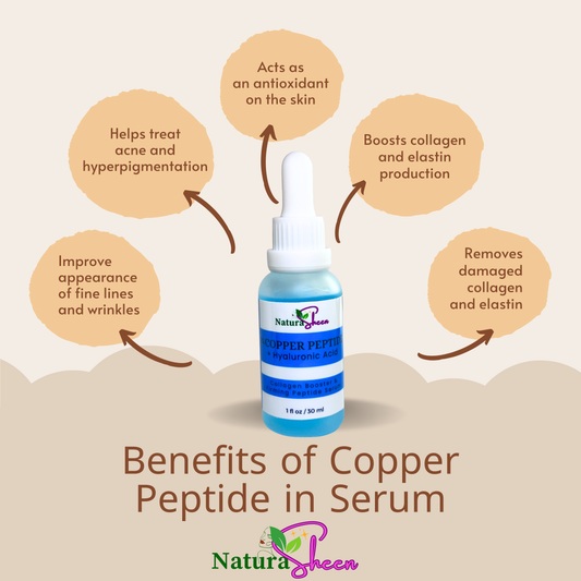 3% Copper Peptide + Hyaluronic Acid Serum Collagen Booster Firms Tightens Plumps Skin Moisturize Reduce Fine Lines Repair Restore Moisturizer Smoother Lightweight