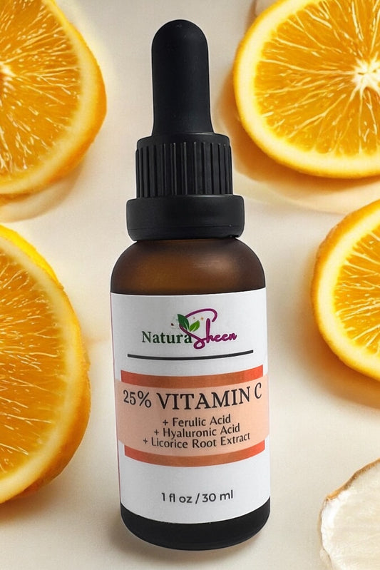 Vitamin C 25% Serum. L-Ascorbic Acid 25%. Ferulic Acid. Hyaluronic Acid. Brightening. Radiance Serum 30ml