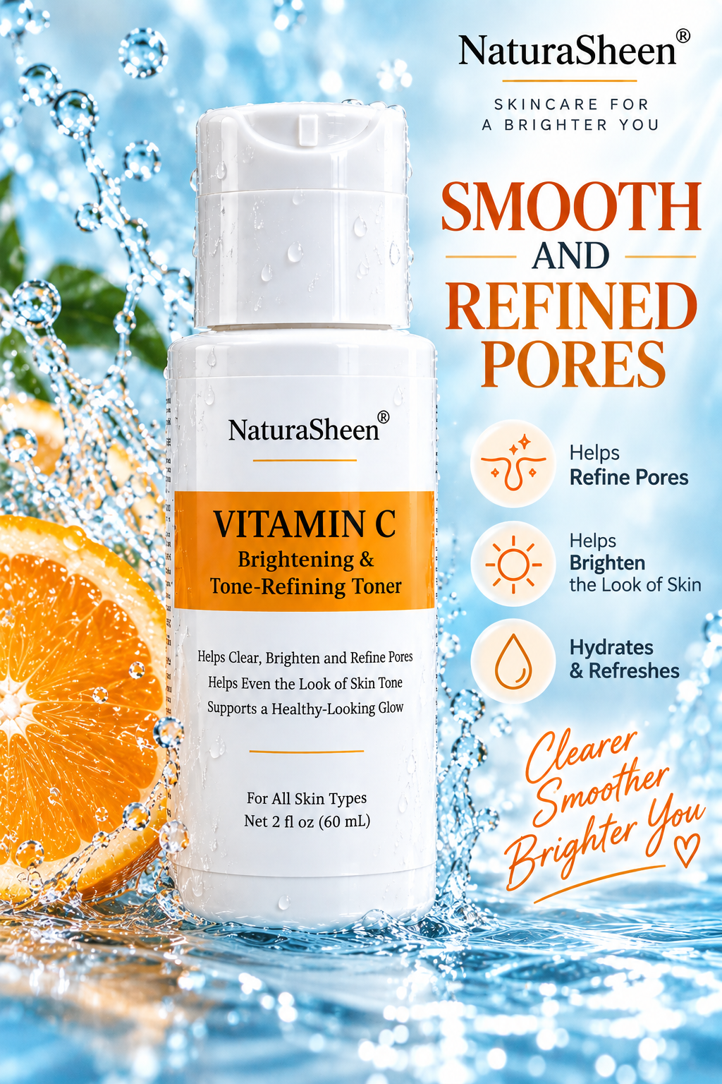 NaturaSheen® Vitamin C Brightening & Tone-Refining Toner
