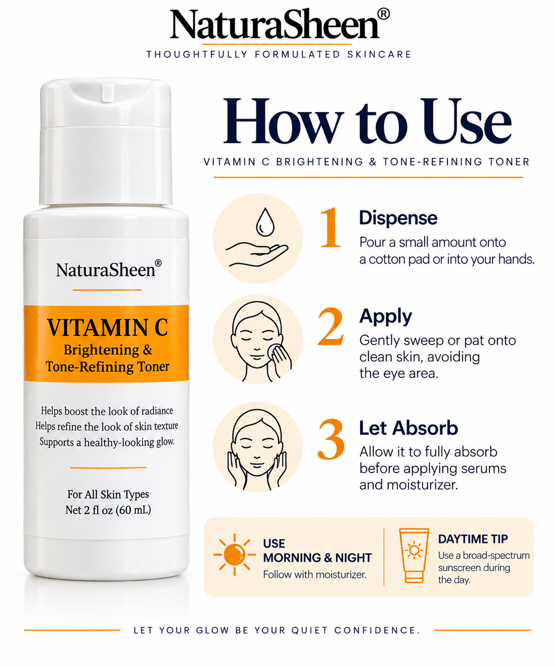 NaturaSheen® Vitamin C Brightening & Tone-Refining Toner