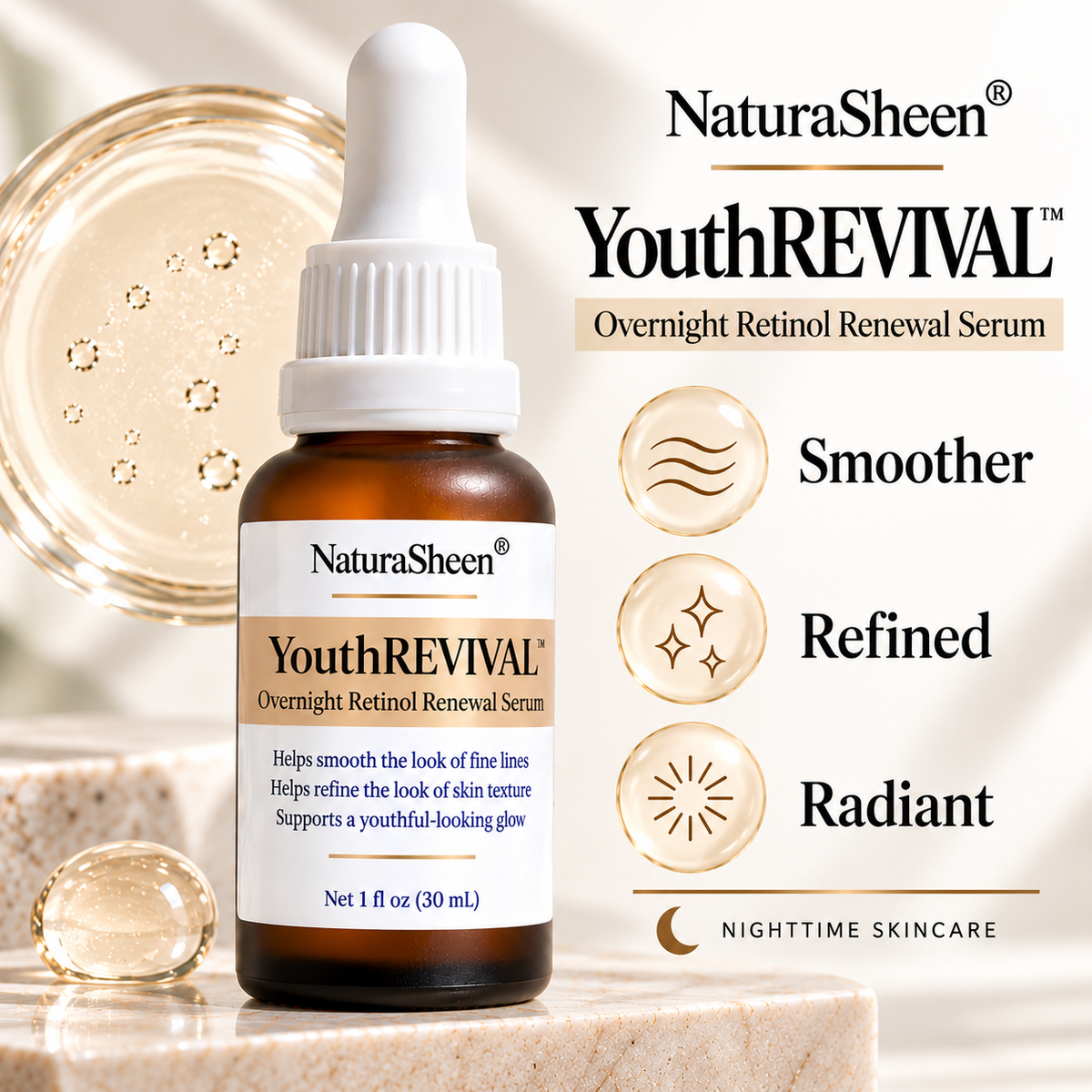 YouthREVIVAL™ Overnight Retinol Renewal Serum