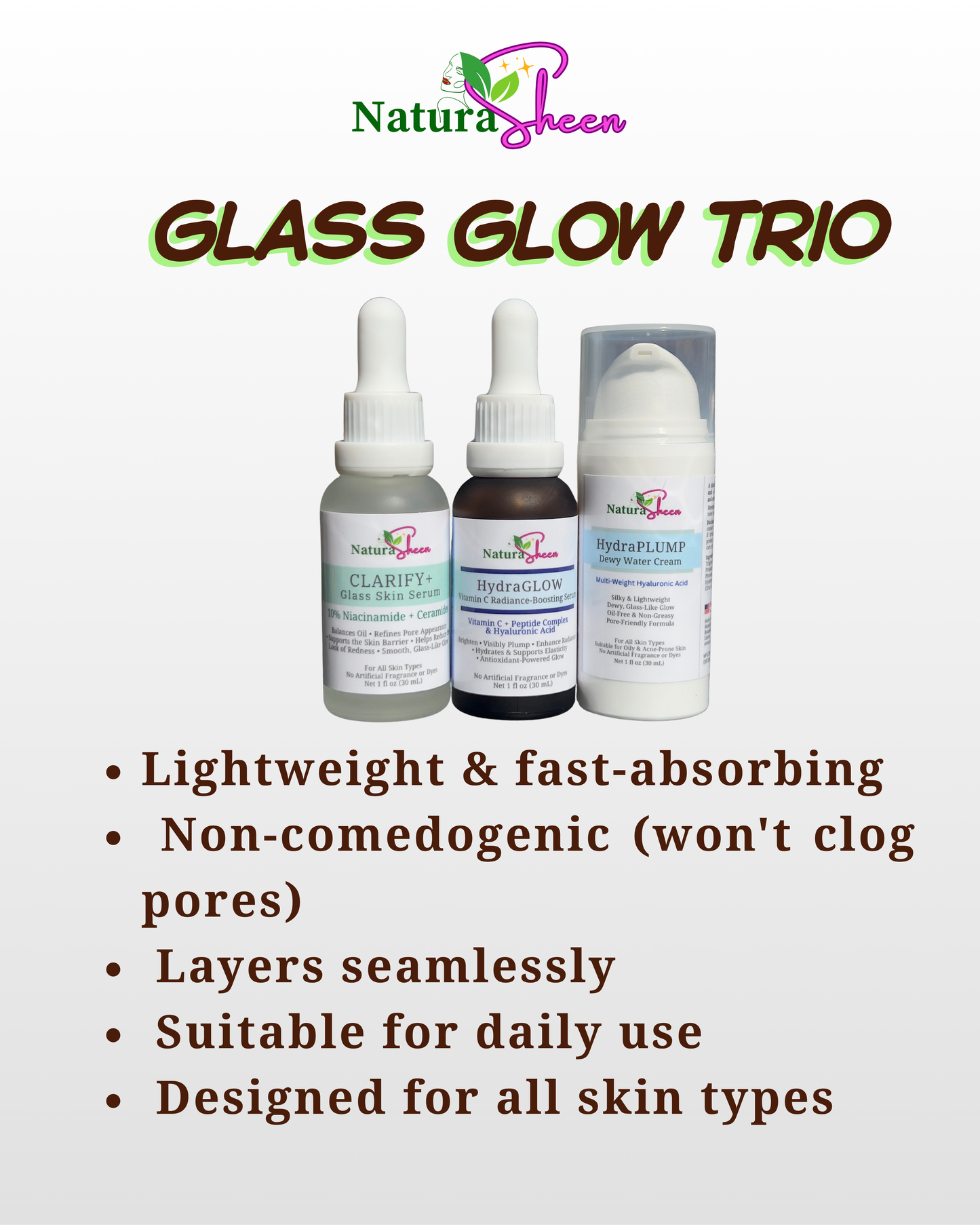NATURASHEEN GLASS GLOW TRIO