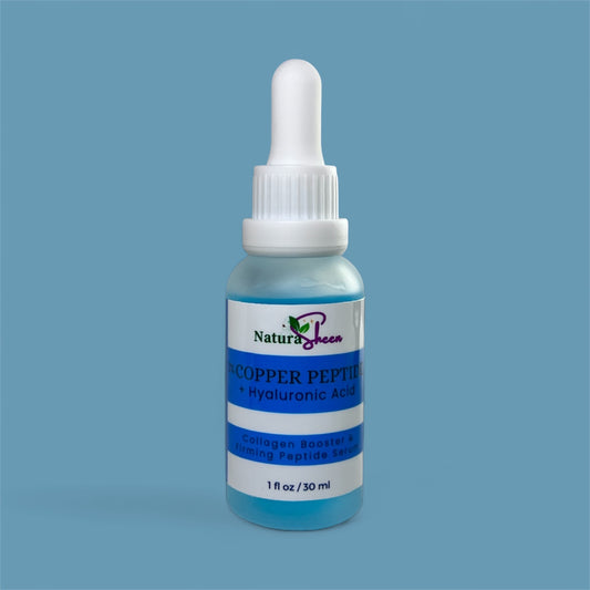 3% Copper Peptide + Hyaluronic Acid Serum Collagen Booster Firms Tightens Plumps Skin Moisturize Reduce Fine Lines Repair Restore Moisturizer Smoother Lightweight
