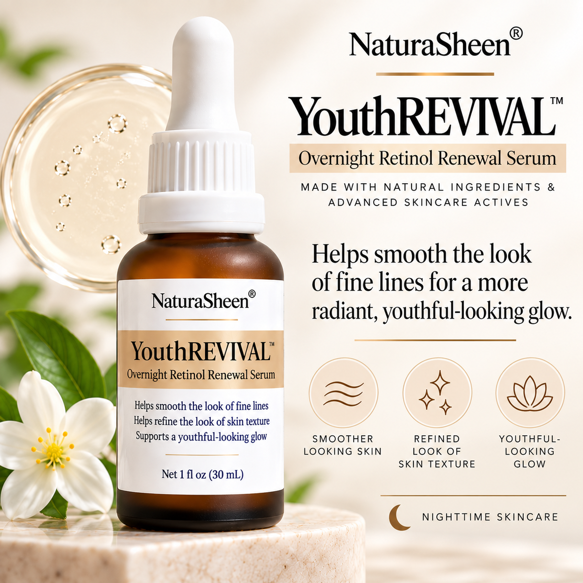 YouthREVIVAL™ Overnight Retinol Renewal Serum