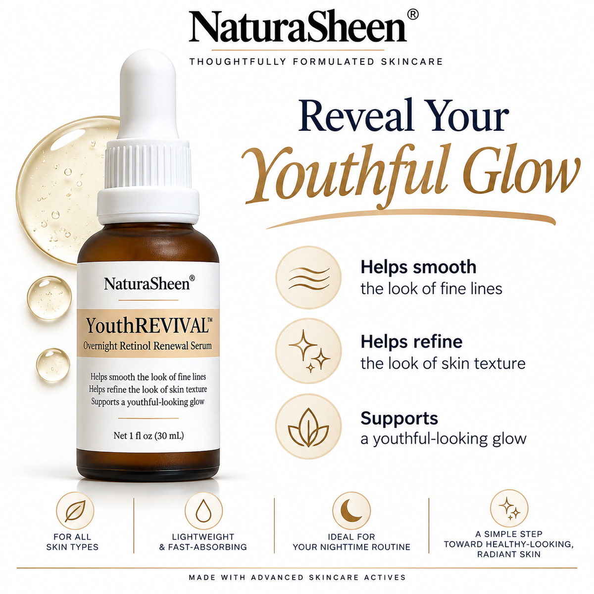 YouthREVIVAL™ Overnight Retinol Renewal Serum