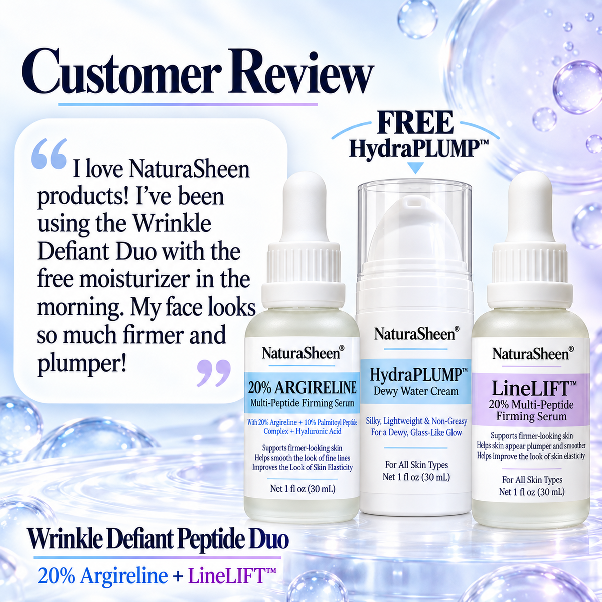 Wrinkle Defiant Peptide Duo + FREE HydraPLUMP™