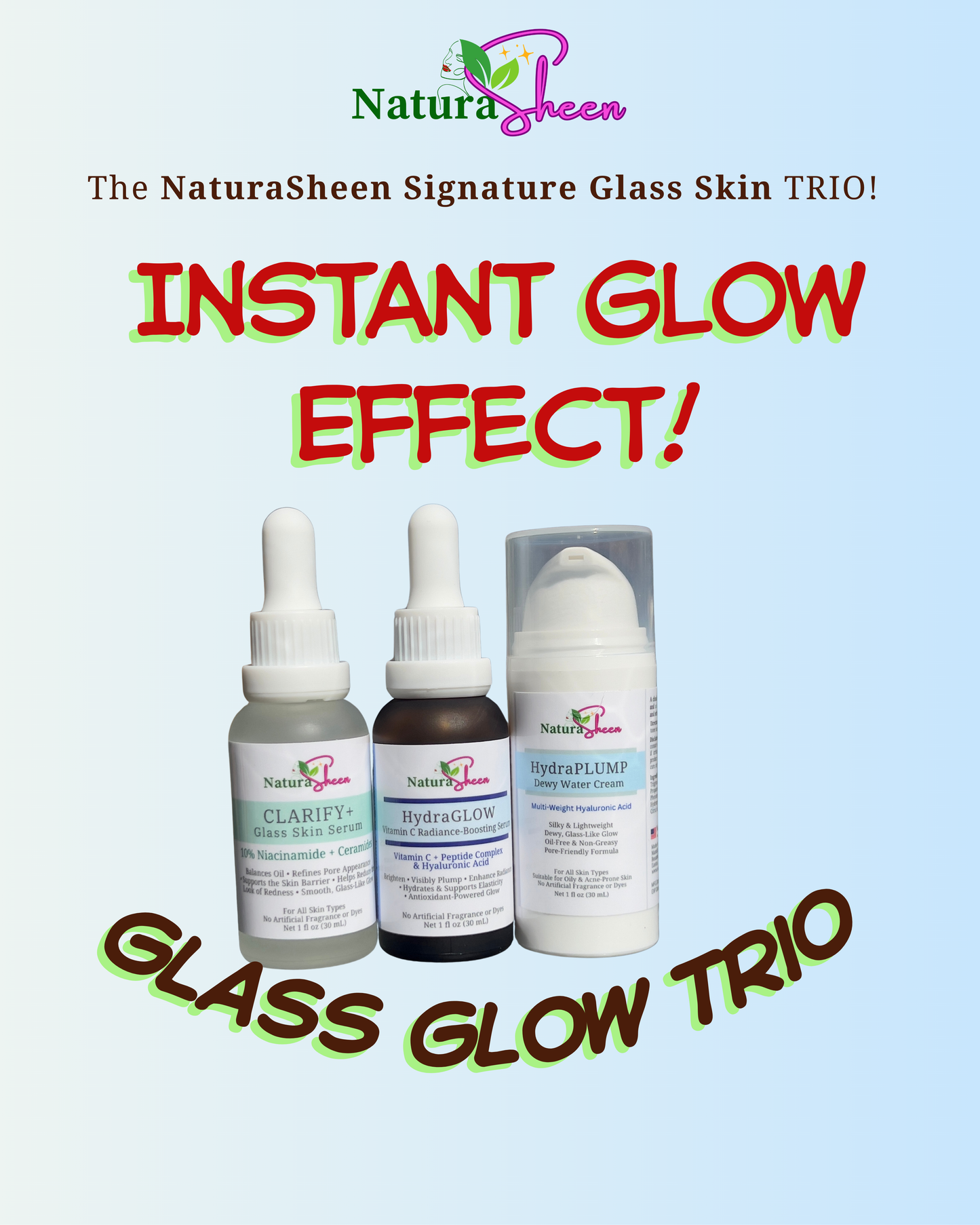 NATURASHEEN GLASS GLOW TRIO