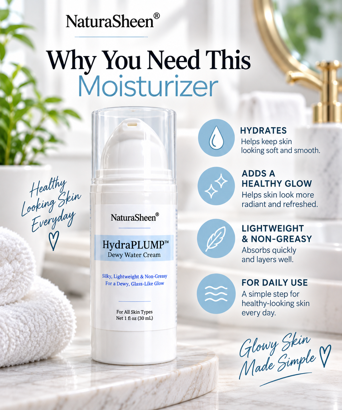 HydraPLUMP™ Dewy Water Cream.