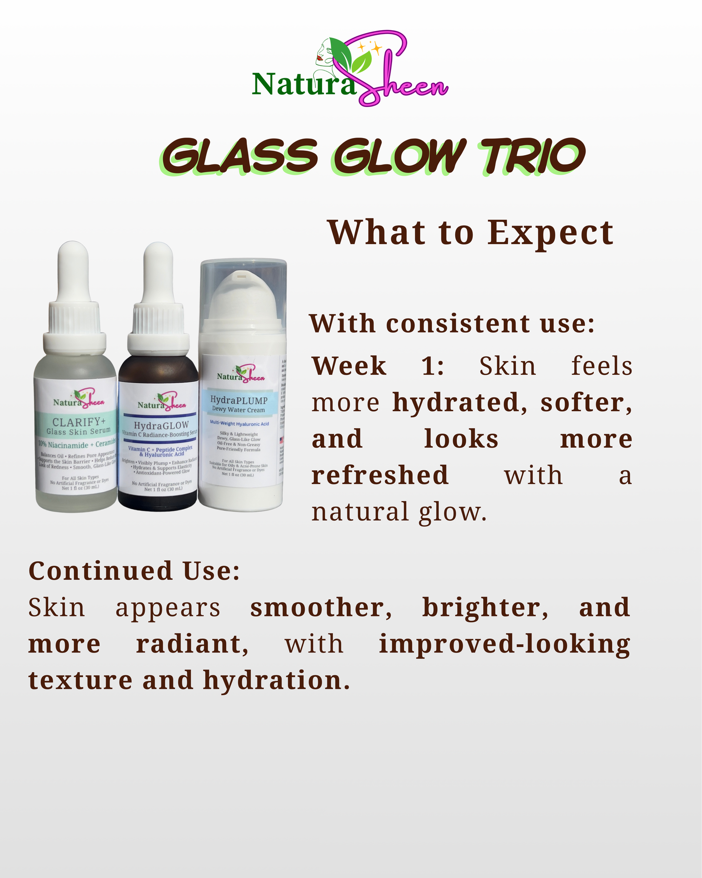 NATURASHEEN GLASS GLOW TRIO