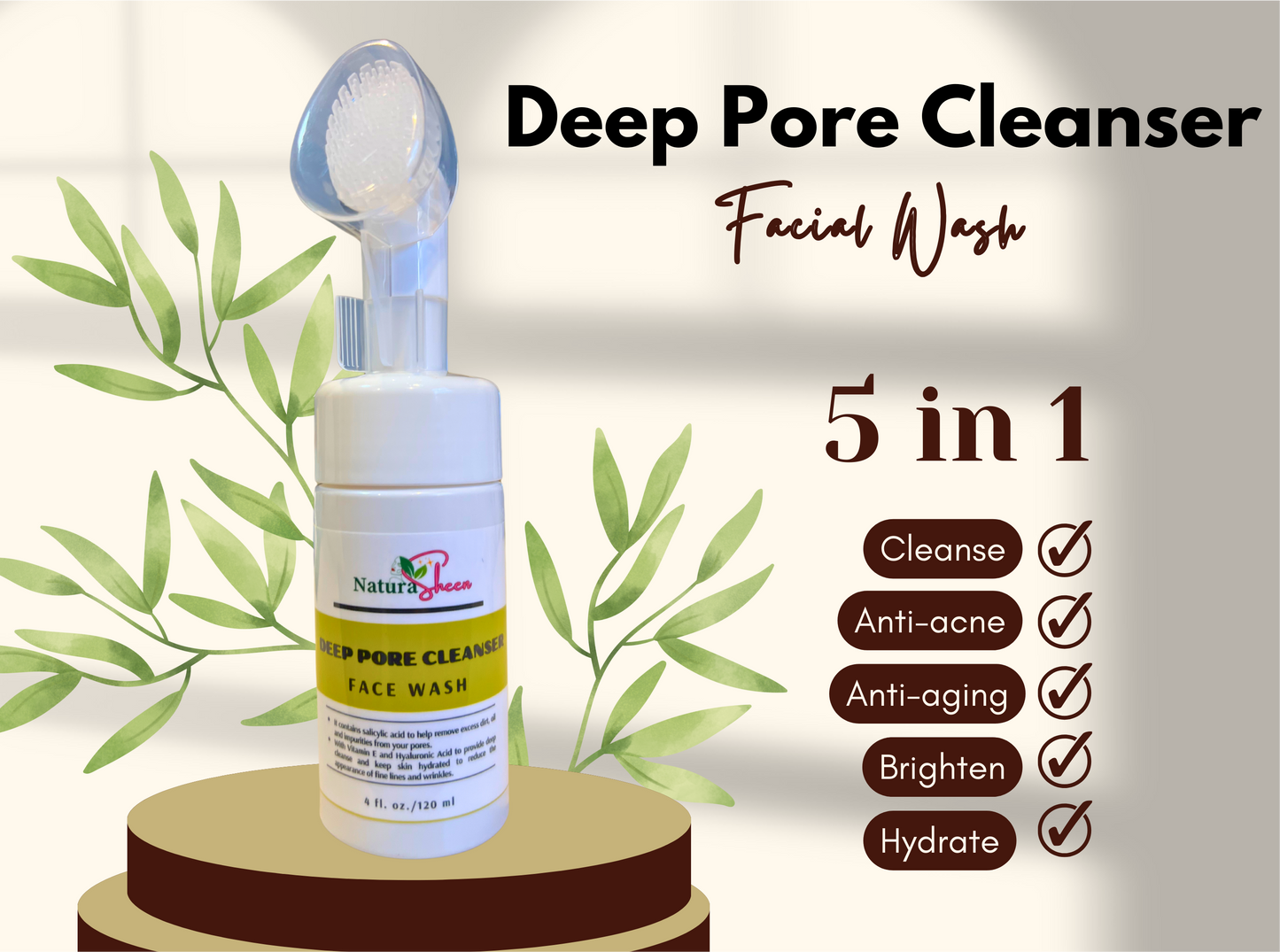 Deep Pore Cleanser with Face Brush 4 oz/ 120ml