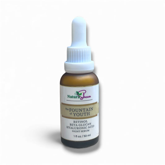 RETINOL + Hyaluronic Acid “The Fountain of Youth” Serum. Retinol, Hyaluronic Acid, Licorice Extract,
