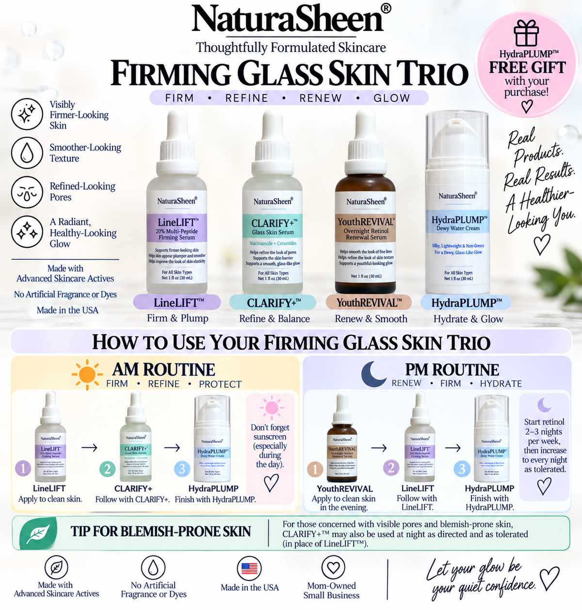 Firming Glass Skin Set — AM + PM Skincare Routine