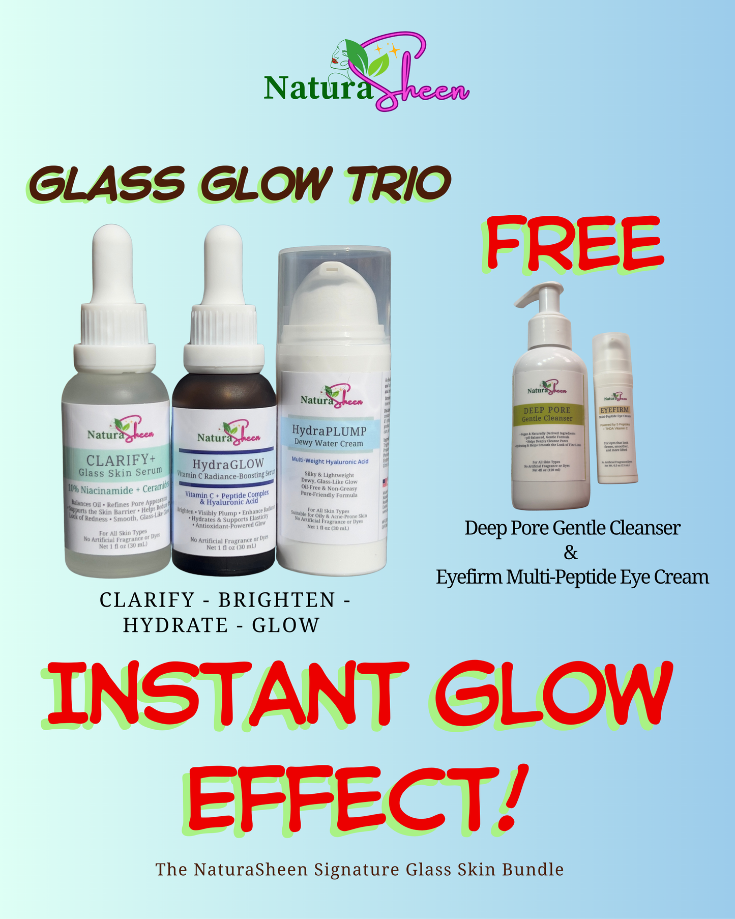 NATURASHEEN GLASS GLOW TRIO