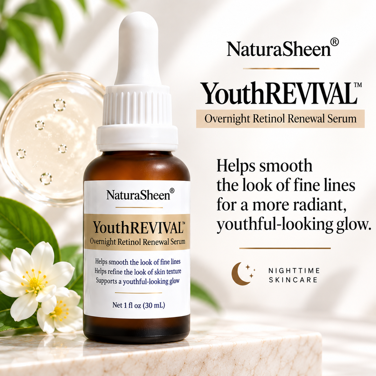 YouthREVIVAL™ Overnight Retinol Renewal Serum