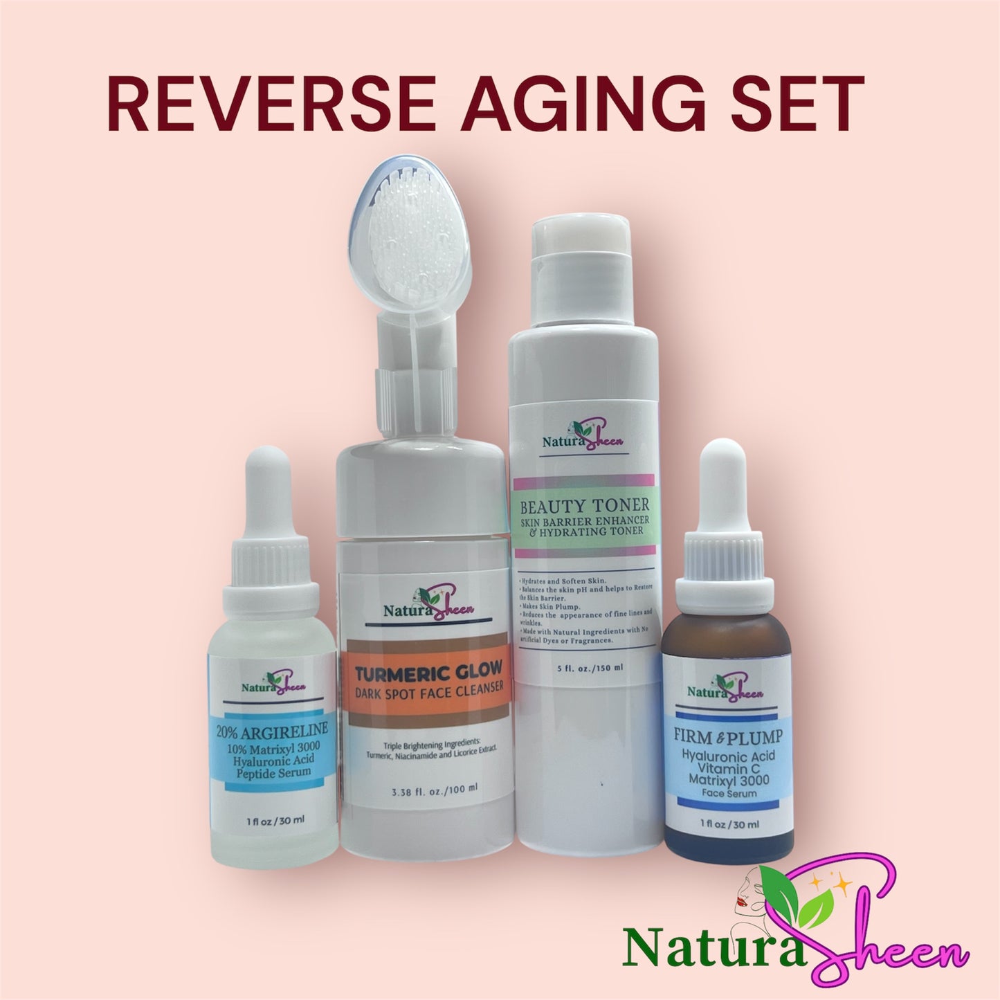 REVERSE AGING SET – Tighten, Firm, Lift & Build Collagen for Skin That Looks Years Younger