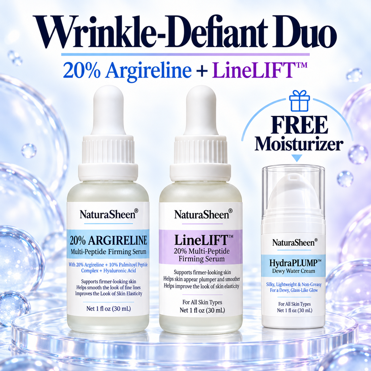 Wrinkle Defiant Peptide Duo + FREE HydraPLUMP™