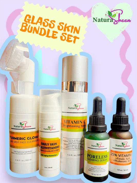 NATURASHEEN Glass Skin Bundle Set - Skincare & Comfort for All Skin Types