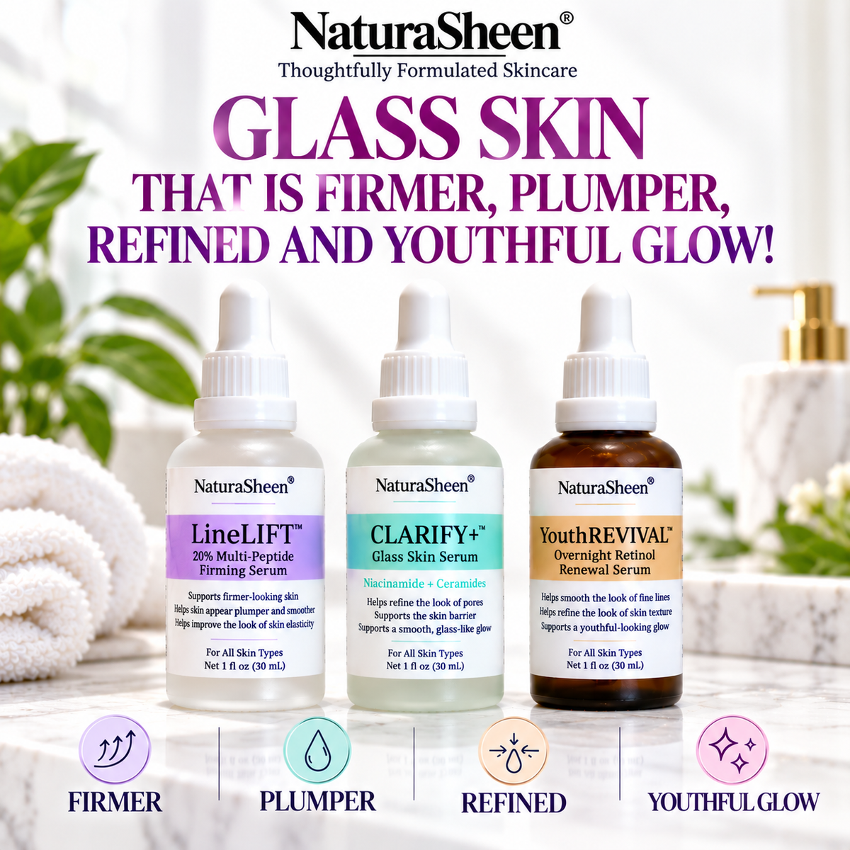 Firming Glass Skin Set — AM + PM Skincare Routine