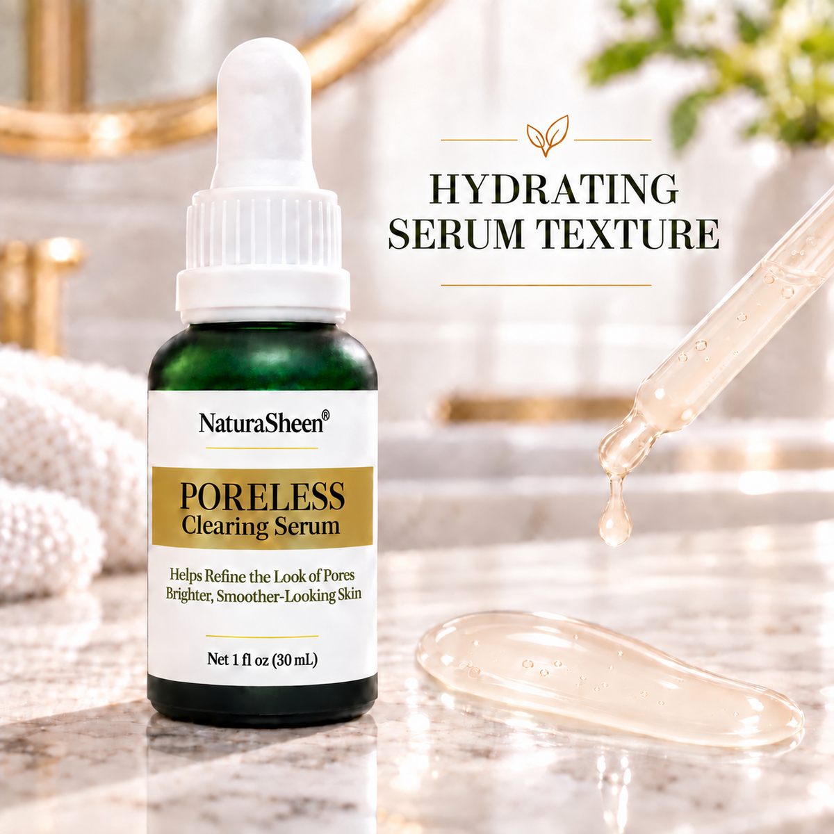PORELESS Clearing Serum – Kojic Acid + Niacinamide | 1 fl oz Naturasheen