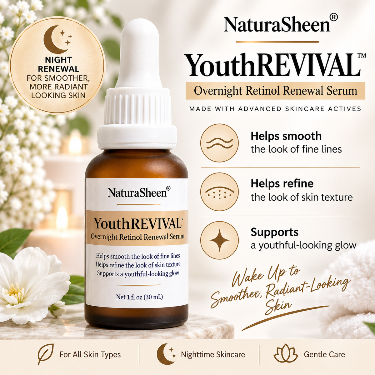 YouthREVIVAL™ Overnight Retinol Renewal Serum
