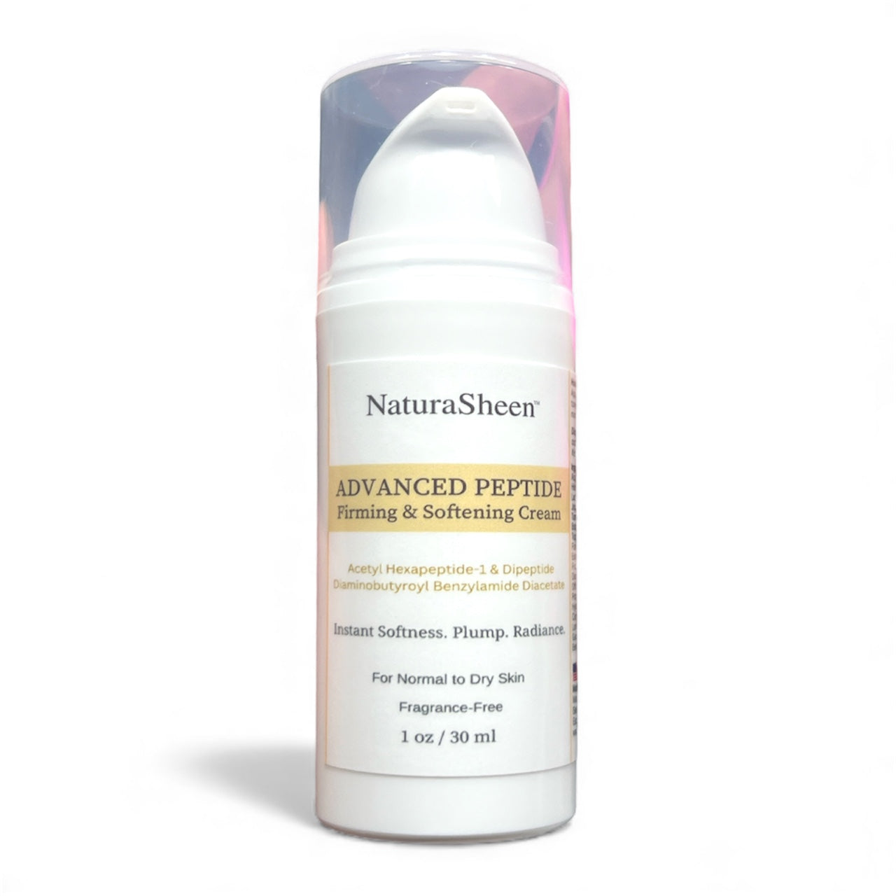 ADVANCED PEPTIDE Firming and Softening Cream 1oz/30ml Acetyl Hexapeptide-1 & Dipeptide Diaminobutyroyl Benzylamide Diacetate