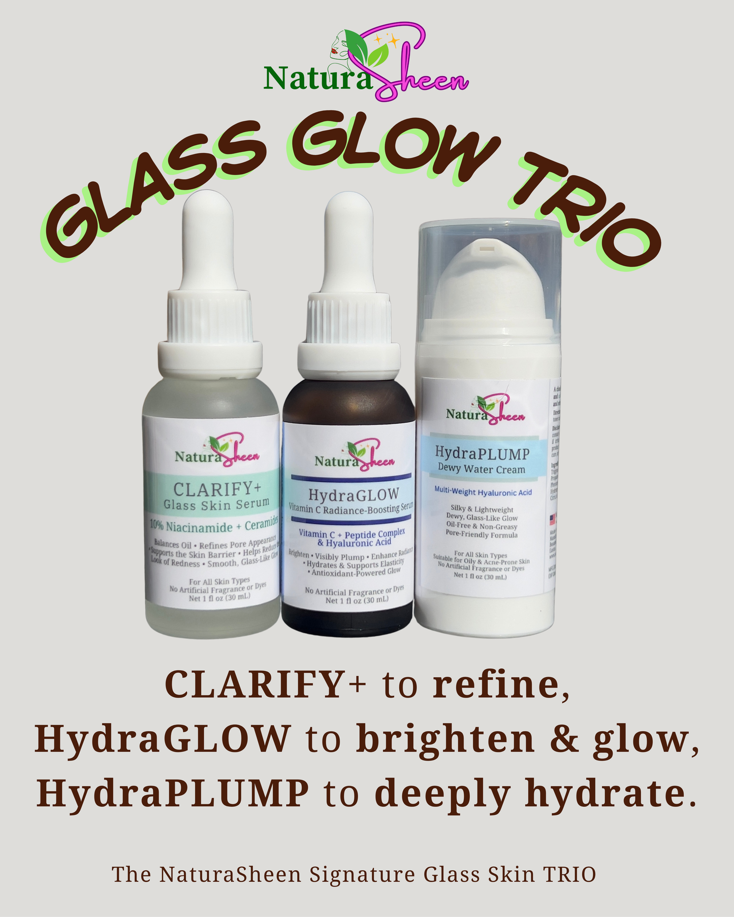 NATURASHEEN GLASS GLOW TRIO