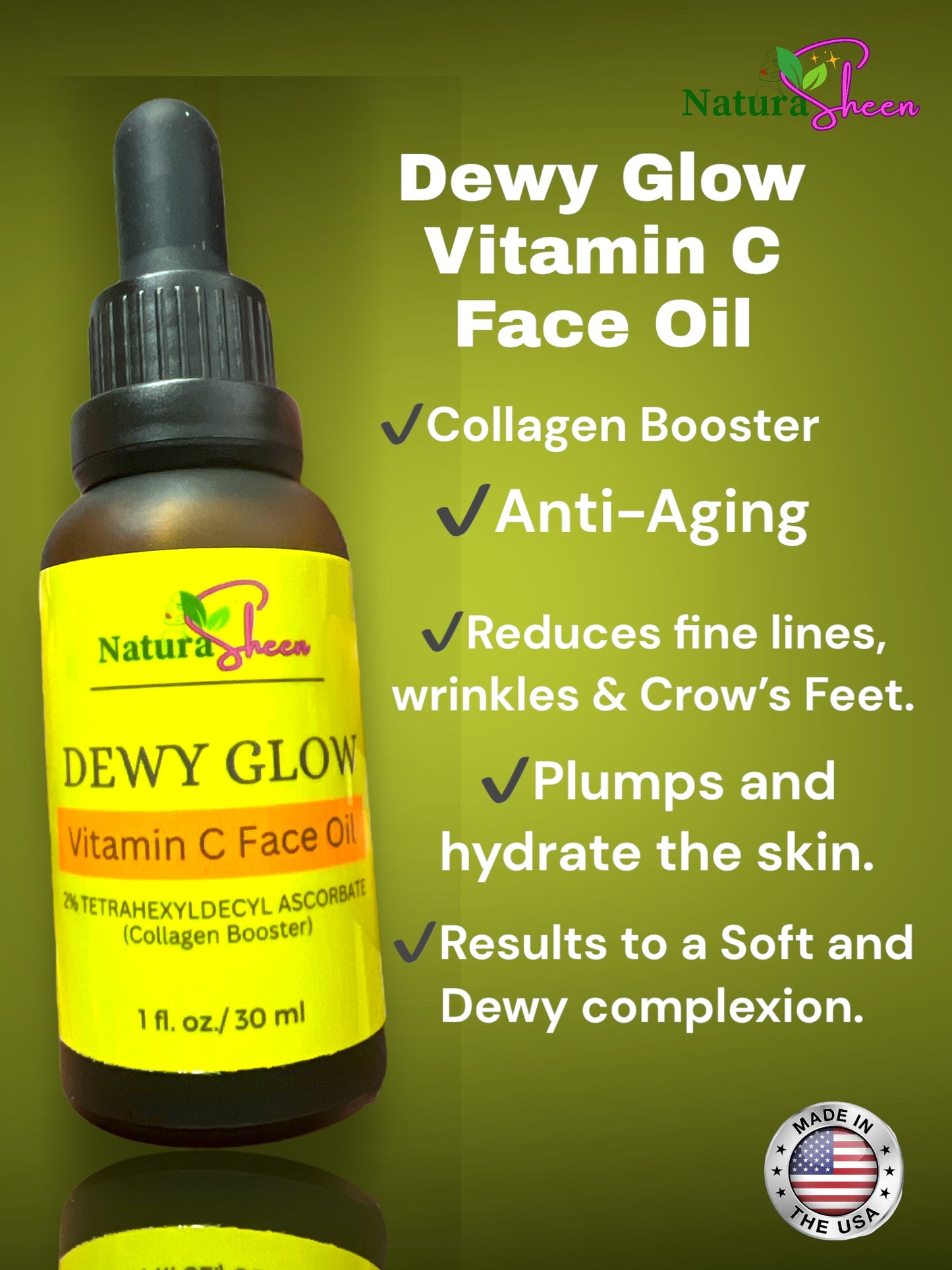 DEWY GLOW Vitamin C Face Oil 1oz/ 30ml