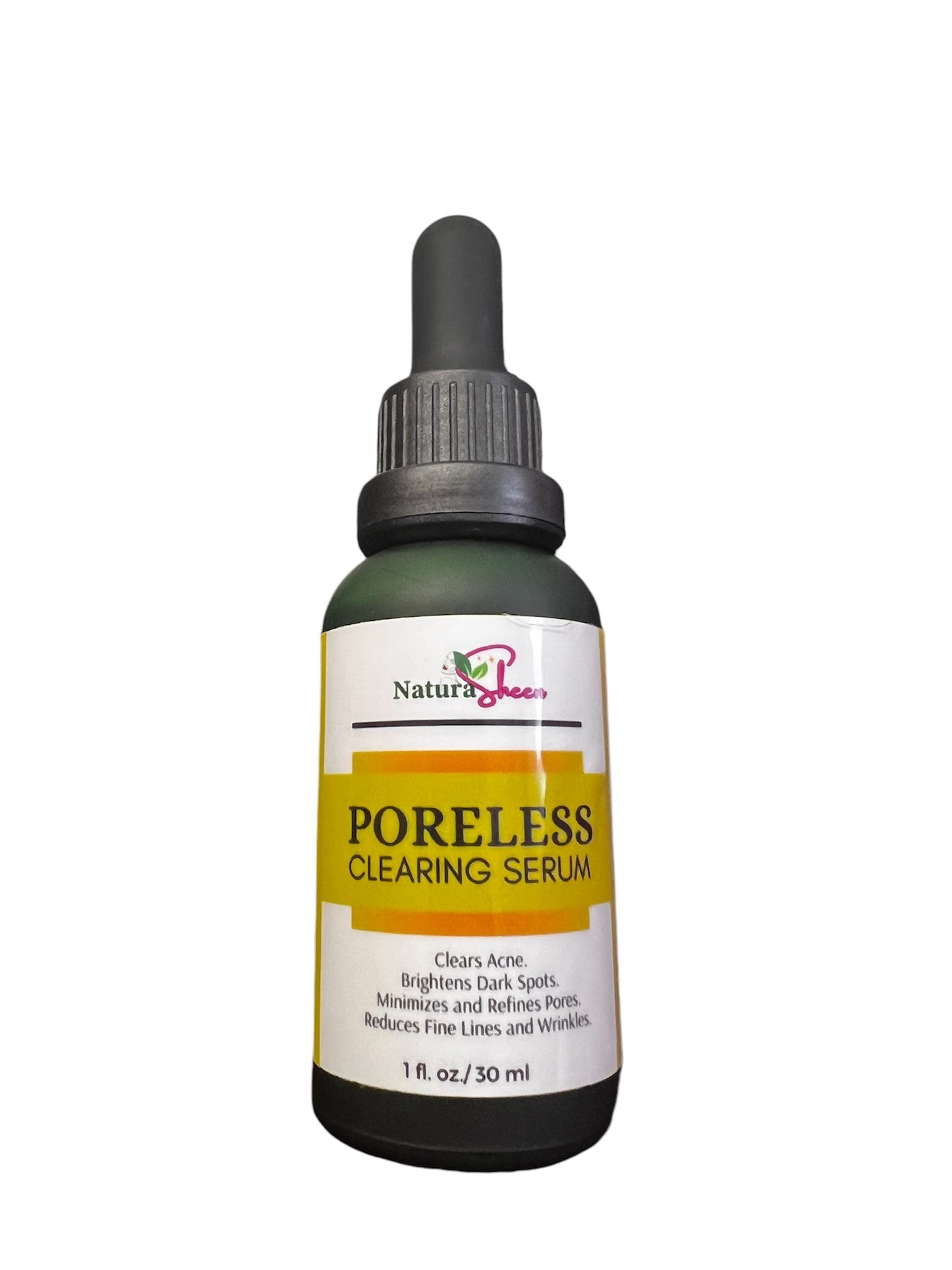 PORELESS CLEARING SERUM 1oz/30ml
(Tighten Skin, Shrink Pores, Clears Acne, helps remove dark spots and blemishes, reduce fine lines and wrinkles)