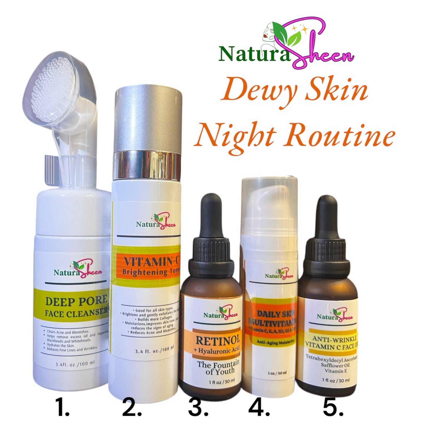 DEWY SKIN COMPLETE SET for Morning and Night Routine