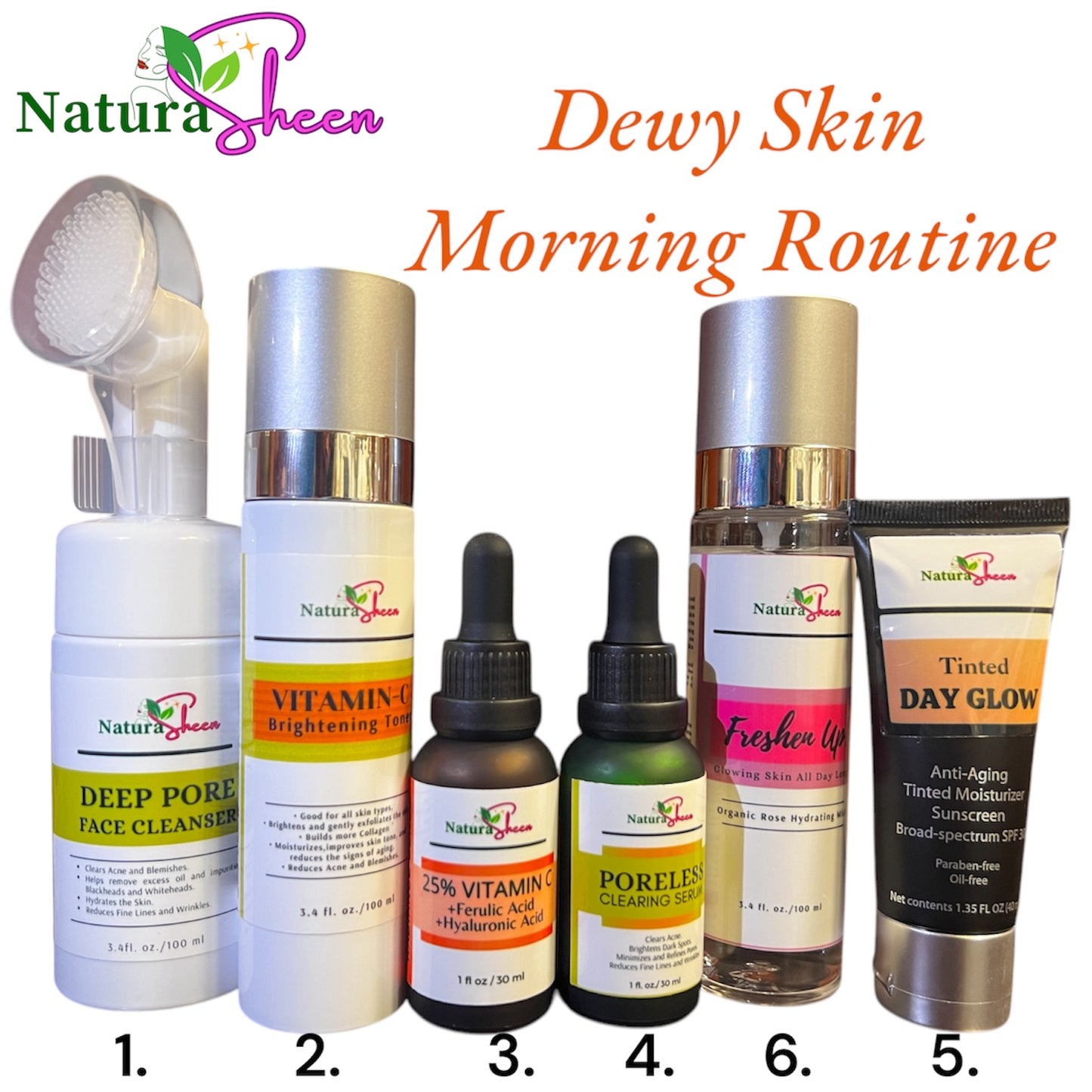 DEWY SKIN COMPLETE SET for Morning and Night Routine