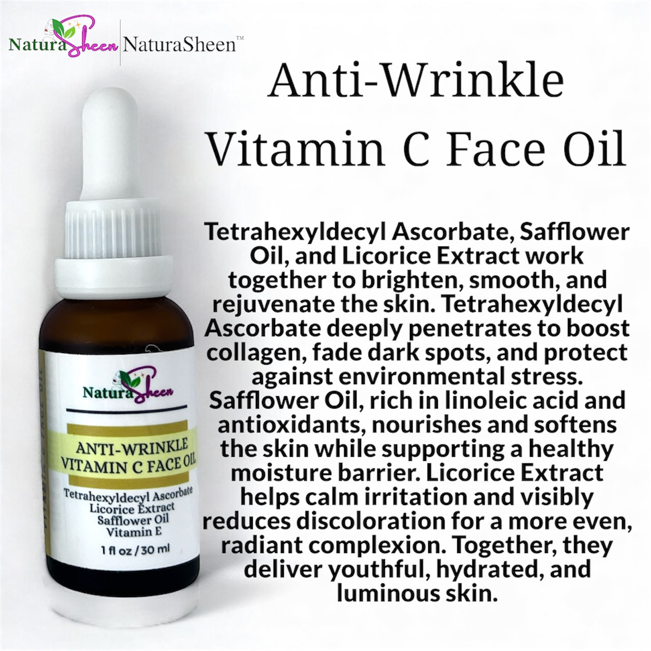 GOODBYE WRINKLES TRIO! RETINOL, ARGIRELINE, MATRIXYL 3000, 100% HYALURONIC ACID, TETRAHEXYLDECYL ASCORBATE(THDA), SAFFLOWER OIL