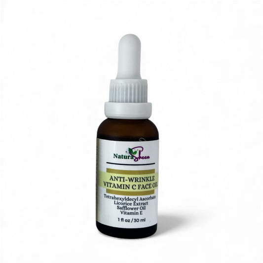 Anti-Wrinkle Vitamin C Face Oil. Tetrahexyldecyl Ascorbate THDA Vitamin C Face Oil with Vitamin E, Safflower Oil, and Licorice Extract. Fragrance Free. No preservatives or artificial dyes. Brightening Radiant Hydrate Moisturize